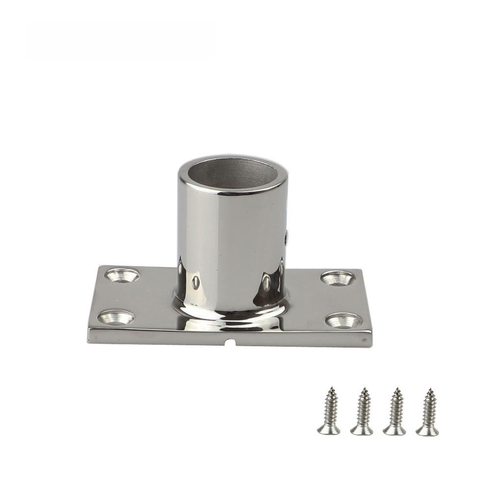 Boat Handrail Mount Rectangular Base 316 Stainless Steel 22mm 25mm Rail Fit