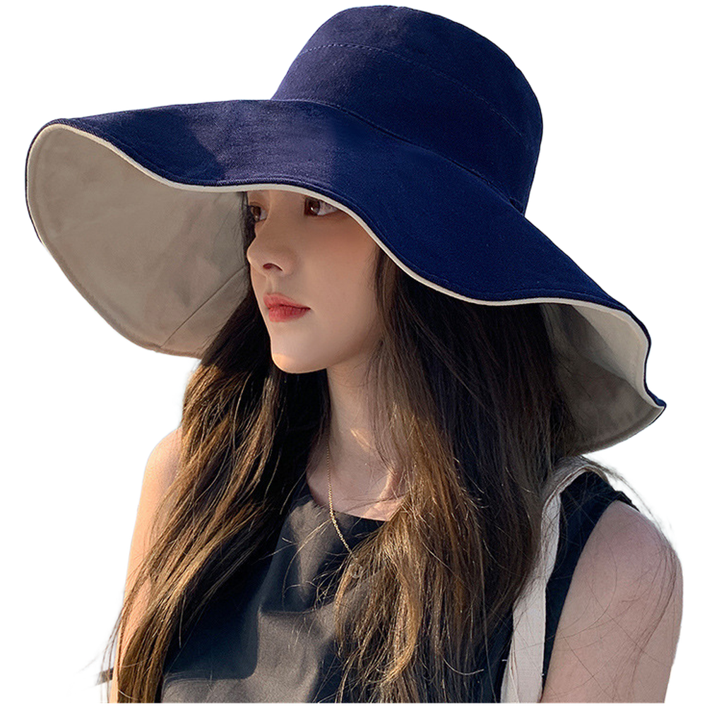 Foldable Reversible Fisherman Hat UPF50+ Sun Protection for Outdoor Use
