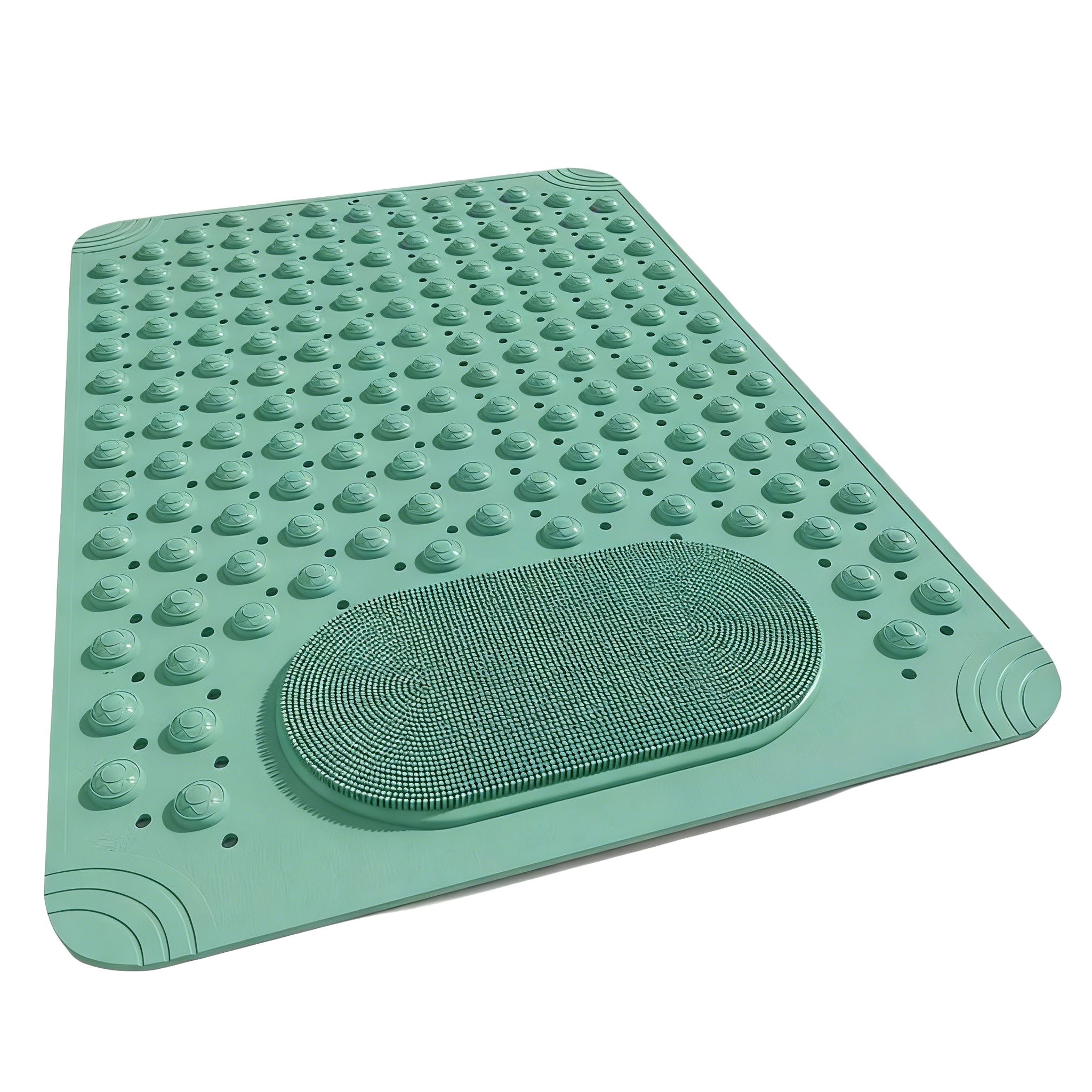 TPR Non Slip Shower Mat 36.5 x 69 cm with Suction Cups and Massage Texture