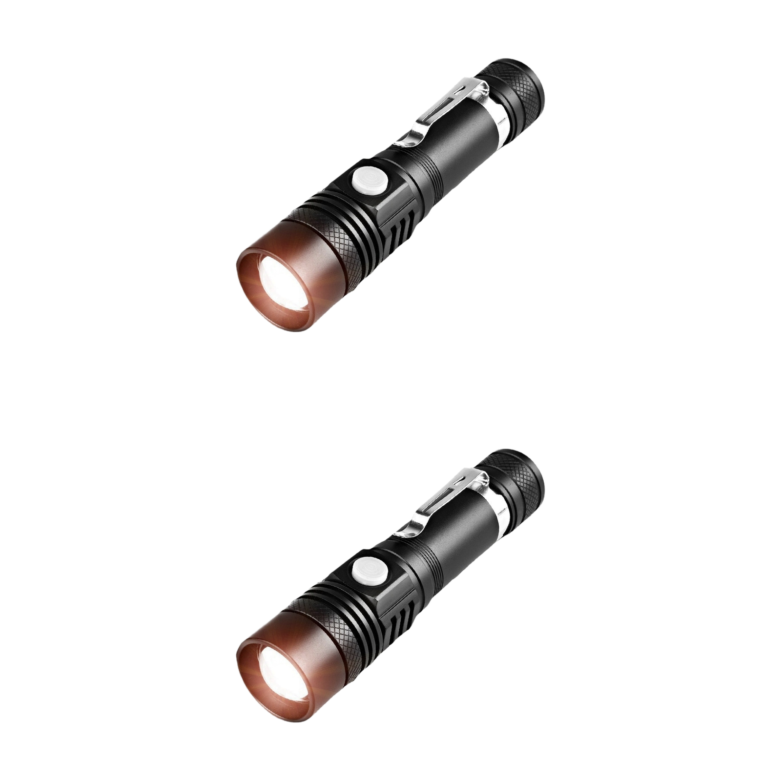 USB C Rechargeable LED Flashlight 1000LM Zoomable Aluminum Body LCD Display