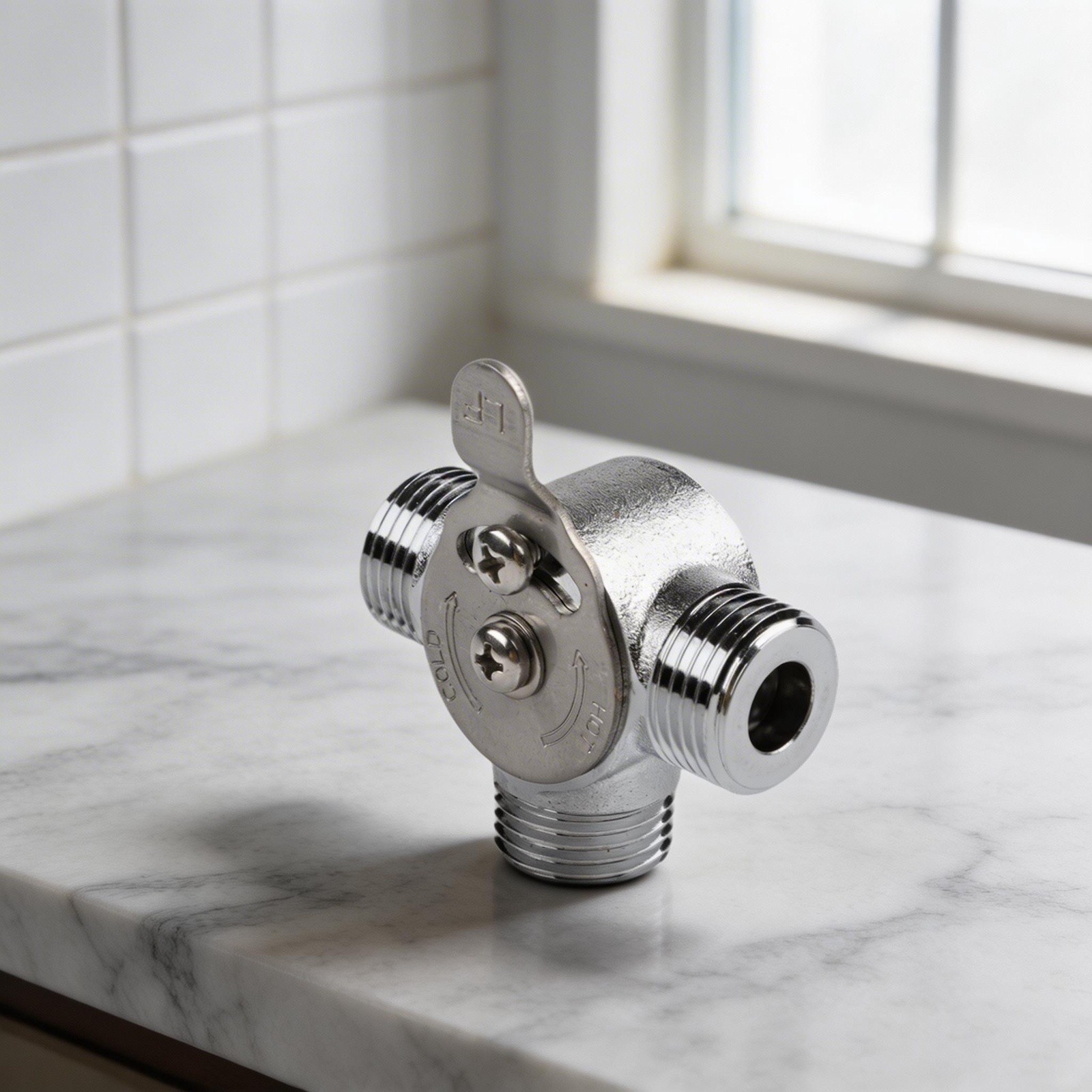 Manual Hot Cold Water Mixer Valve 38 Inch For Kitchen And Bathroom Applications