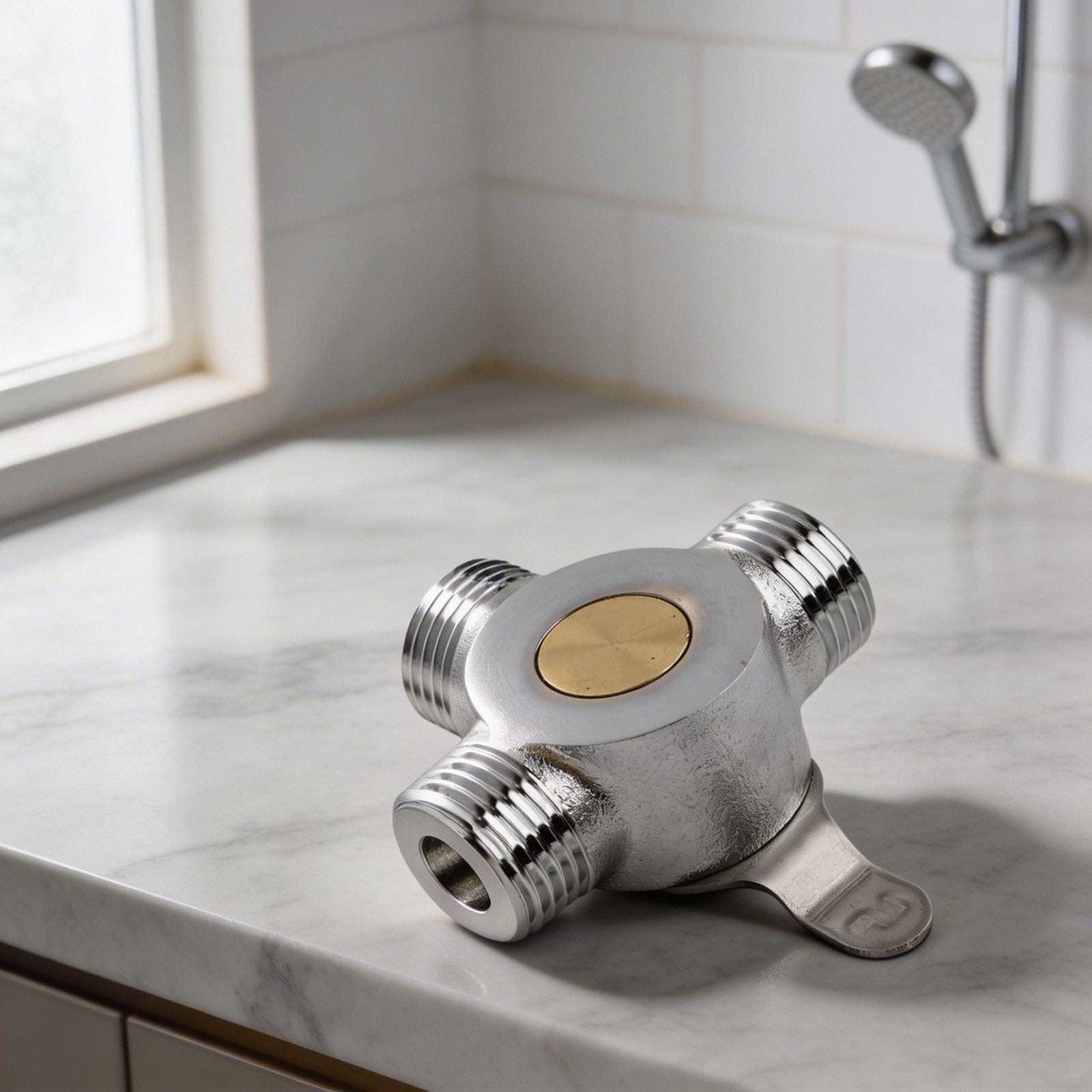 Manual Mixing Valve Hot Cold Water 38 Inch Brass Valve For Kitchen And Bathroom - Produktbild 2