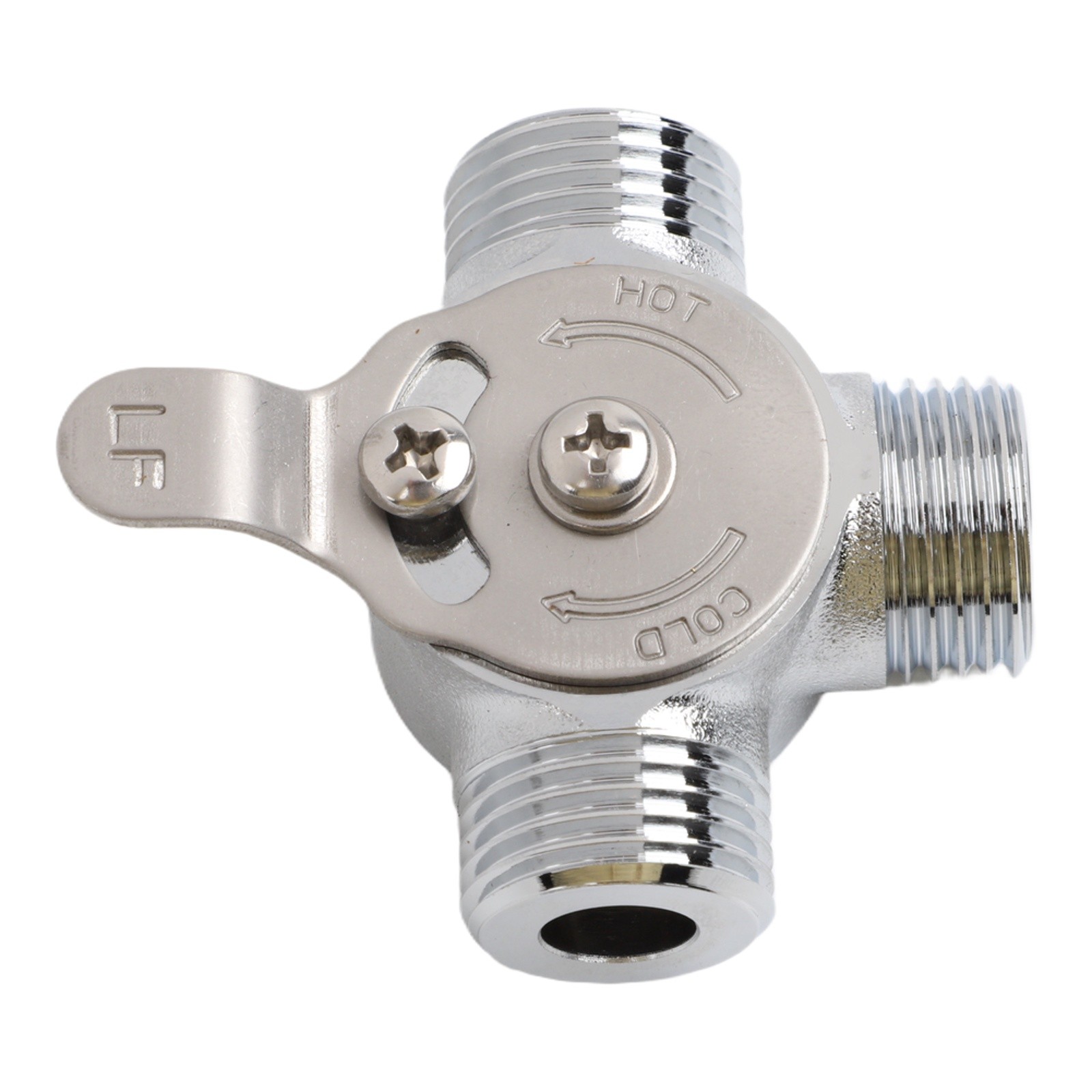 Hot Cold Water Mixing Valve With 38 Inch Inlets Outlet Adjustable Manual Valve - Produktbild 6