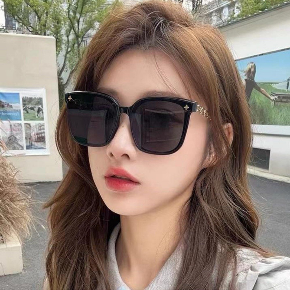 Women Sunglasses Large Frame Ergonomic PC Frame Korean Style Travel Eyewear