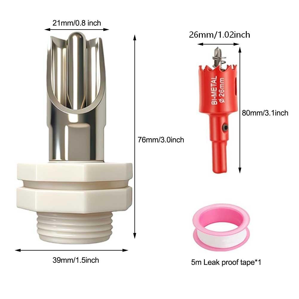 Swine Automatic Drinking Spout Kit with Connector and Hole Opening Tool