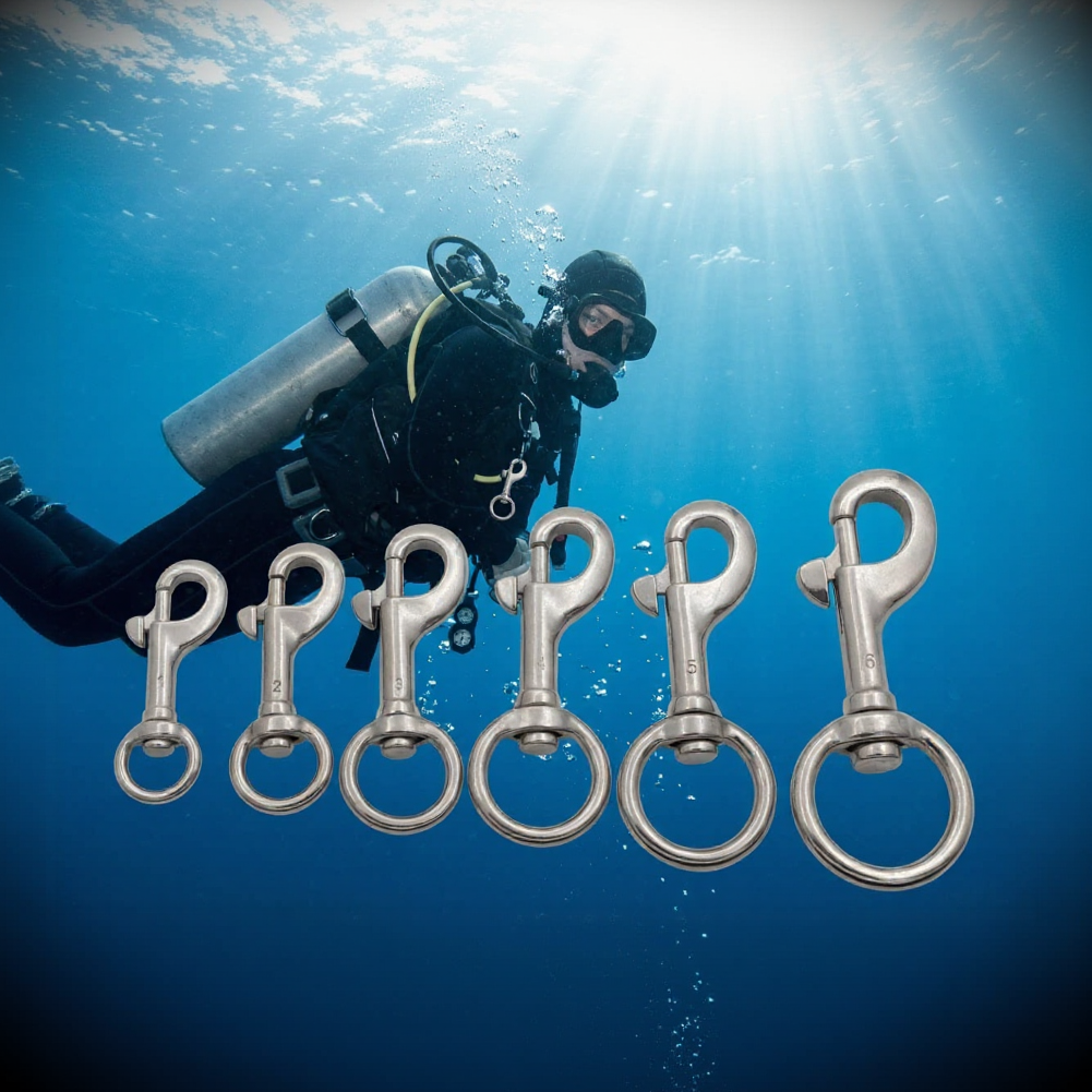 Stainless Steel Wivel Eye Bolt Snap Hook for Pet Collar Diving Equipment