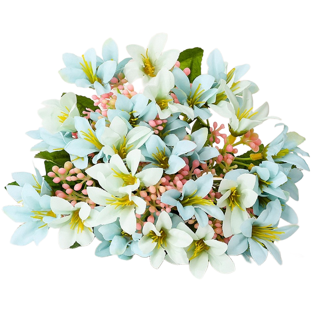 Artificial Lily Bouquet Silk Cloth 18 Stems for Modern Minimalist Decor 32cm