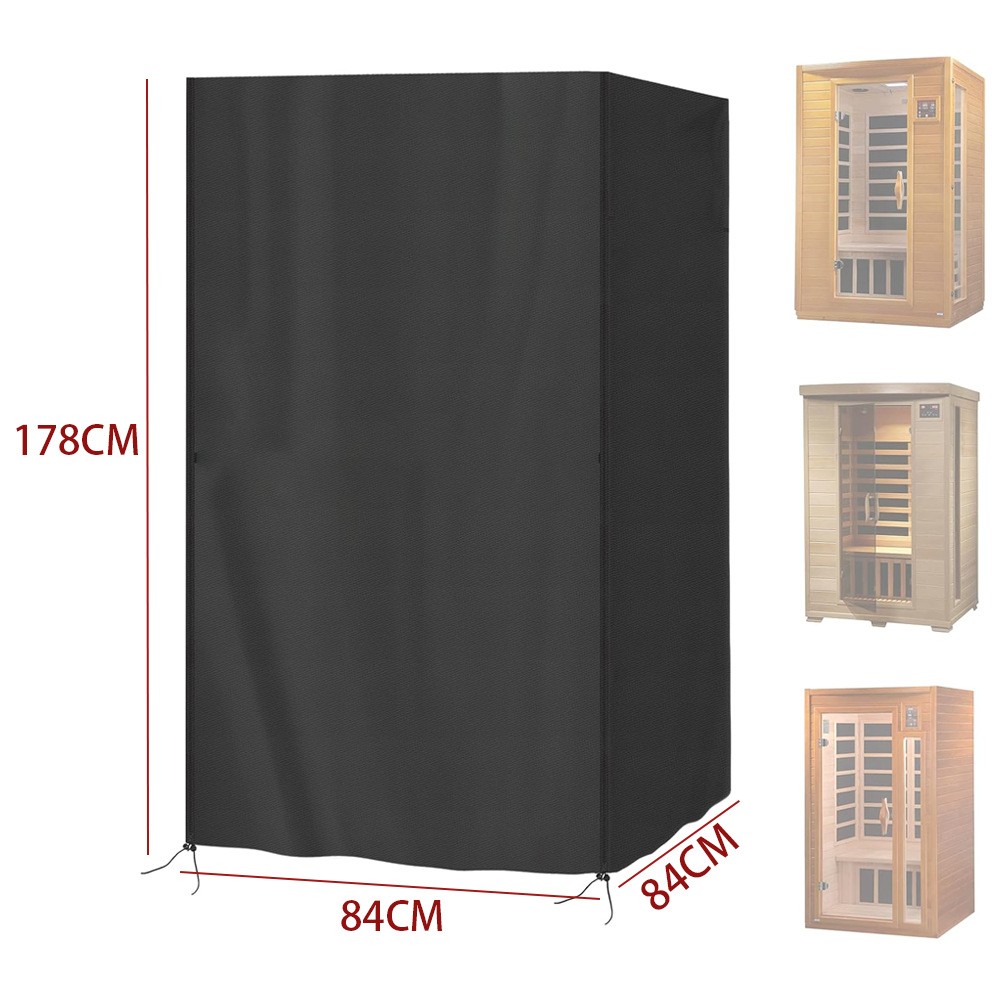 Heavy Duty Sauna Cover Outdoor Fit 2 Person Infrared Saunas with Drawstring