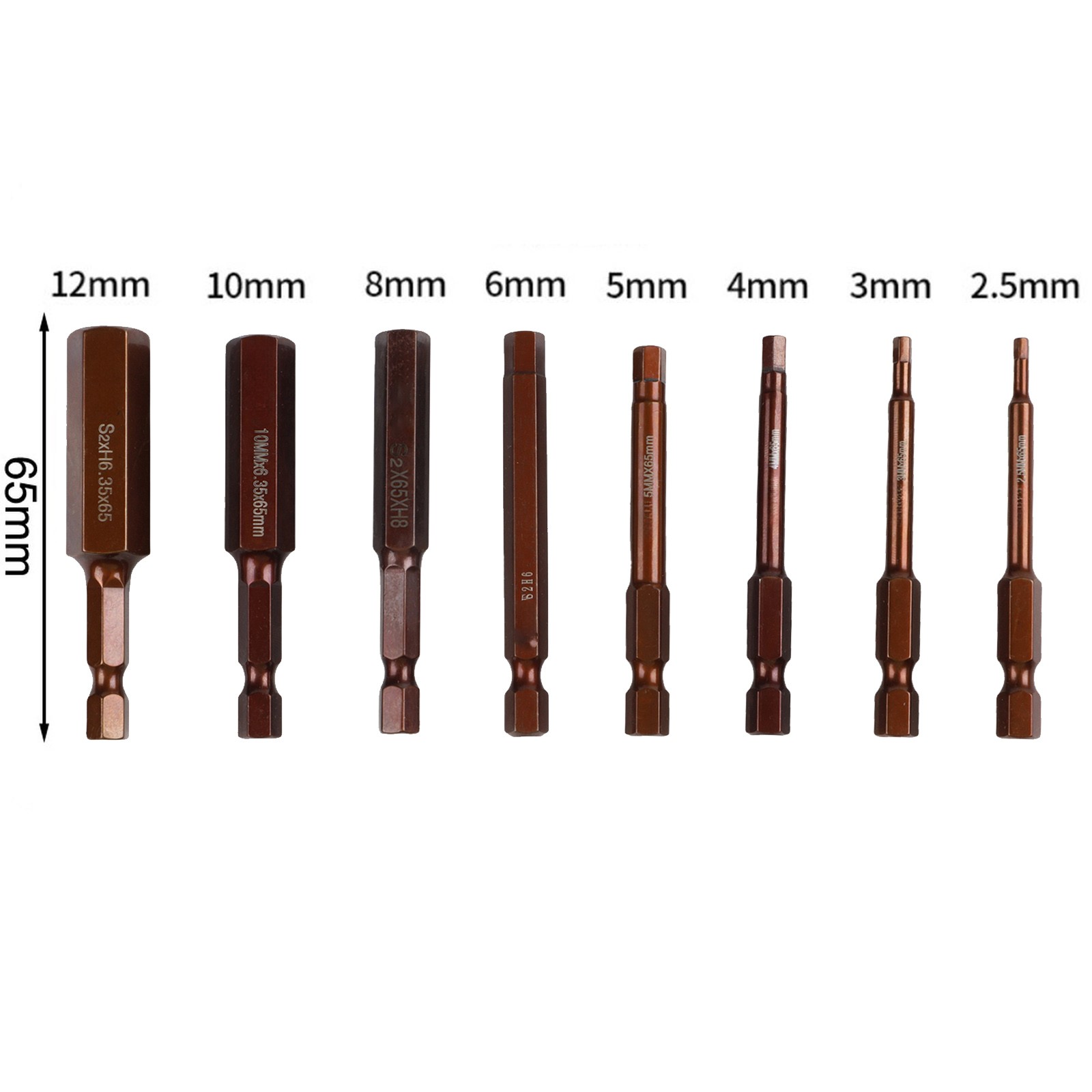 8pcs Magnetic Hex Screwdriver Bits Set for Cordless and Electric Tools