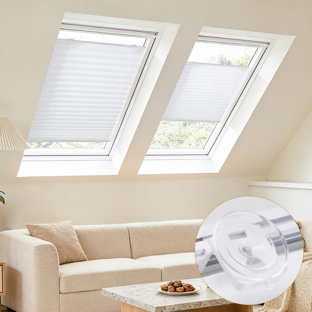 Blackout Shade No-Drill Curtains Polyester Fabric No-Drill Installation
