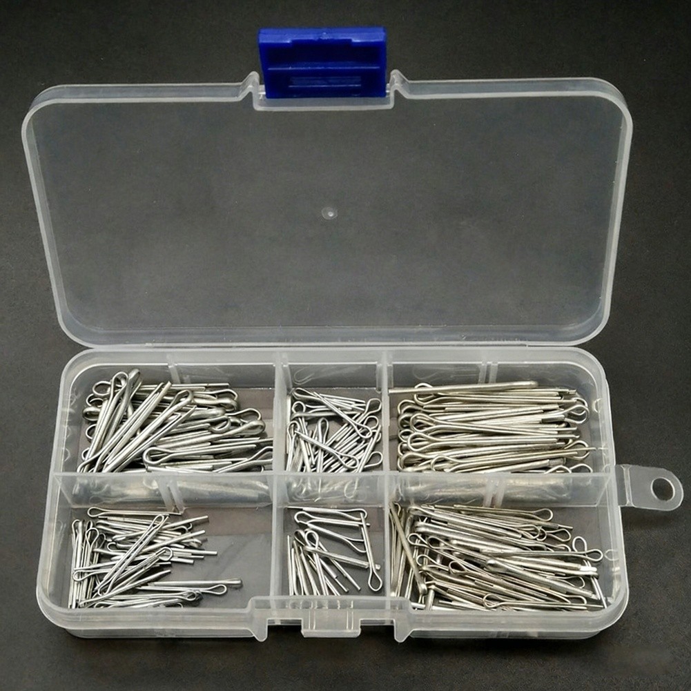 Cotter Pin Kit 175 Pieces 5 Sizes Galvanized Coated Split Hairpin Fasteners