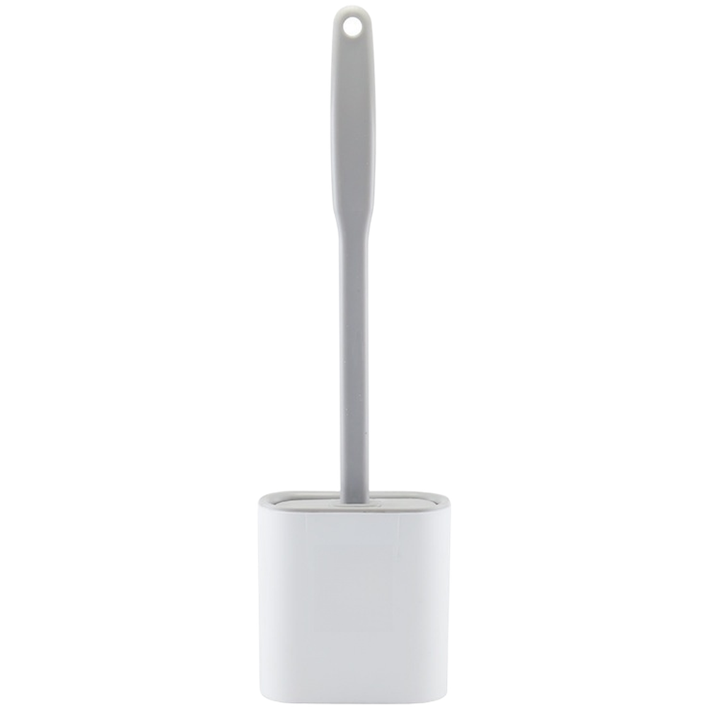Silicone Toilet Brush Wall Mounted 35 cm with Soft TPR Head and Quick Dry Base