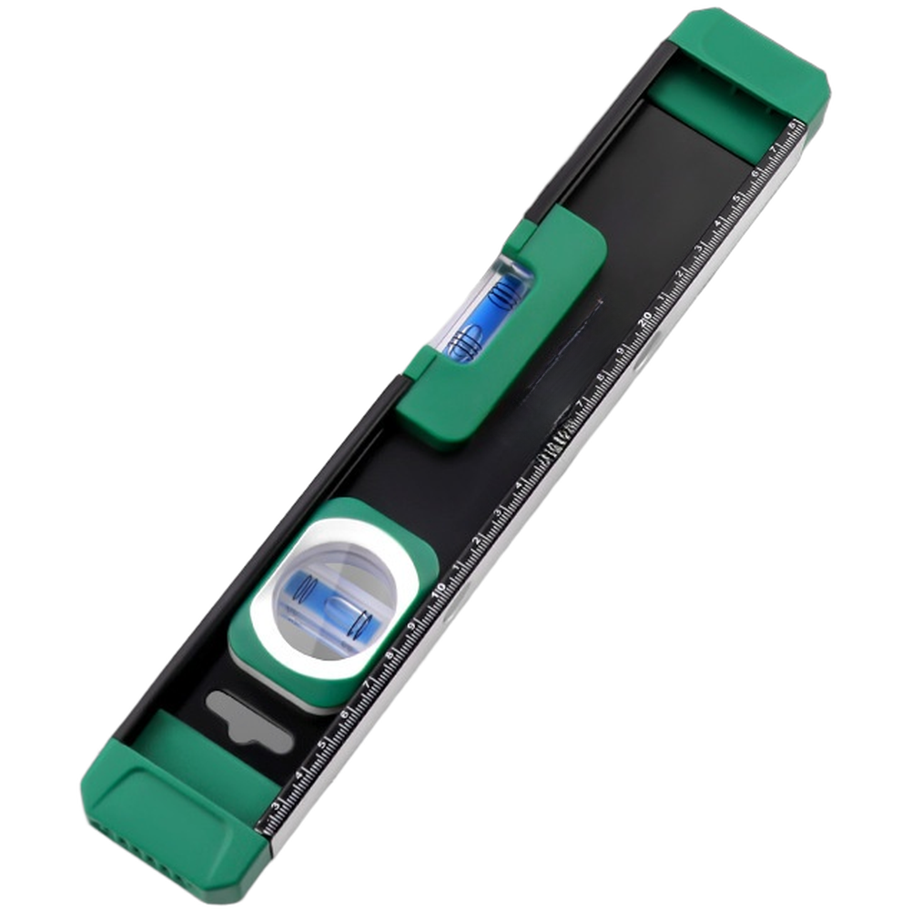 Solid Aluminum Magnetic Level Ruler 300mm for Horizontal and Vertical Alignment