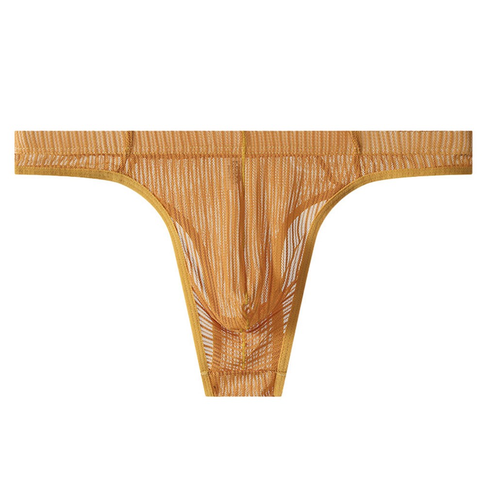 Exotic Theme Club Party Mens G-string Mesh Fabric Sheer Design Elastic Waistband