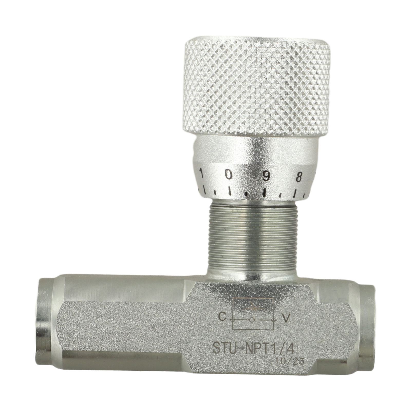 One Way Joint Flow Control Valve Hydraulic 14 or 38 NPT Carbon Steel 5800 PSI