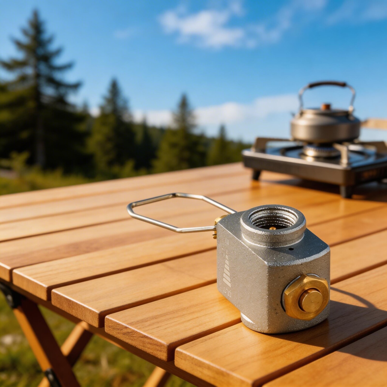 Gas Canister Pressure Relief Valve and Adapter for Hiking and For Camping Use