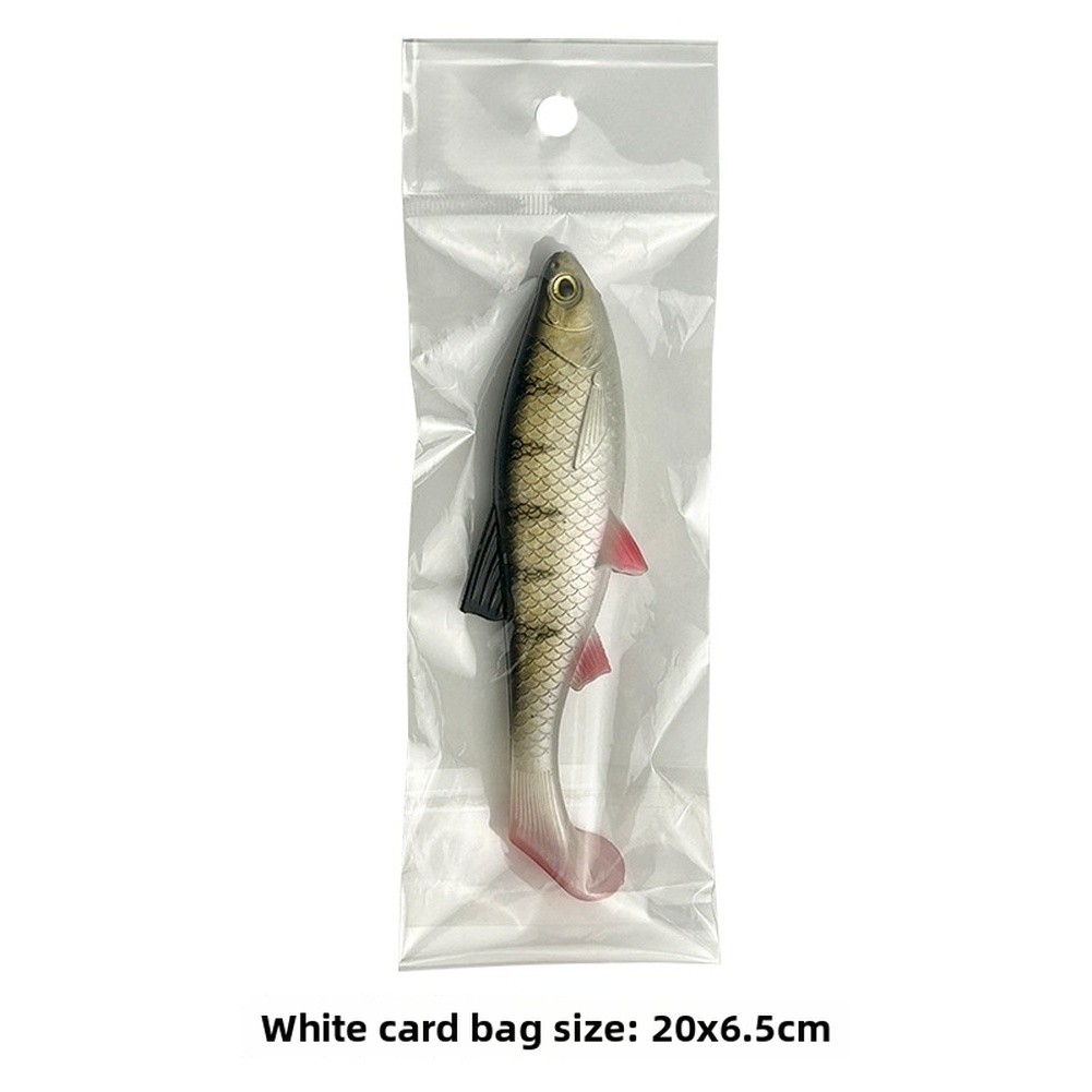 12.5cm 21g T Tail Soft Lure Fish Scale Pattern for Trout Bass Perch Freshwater