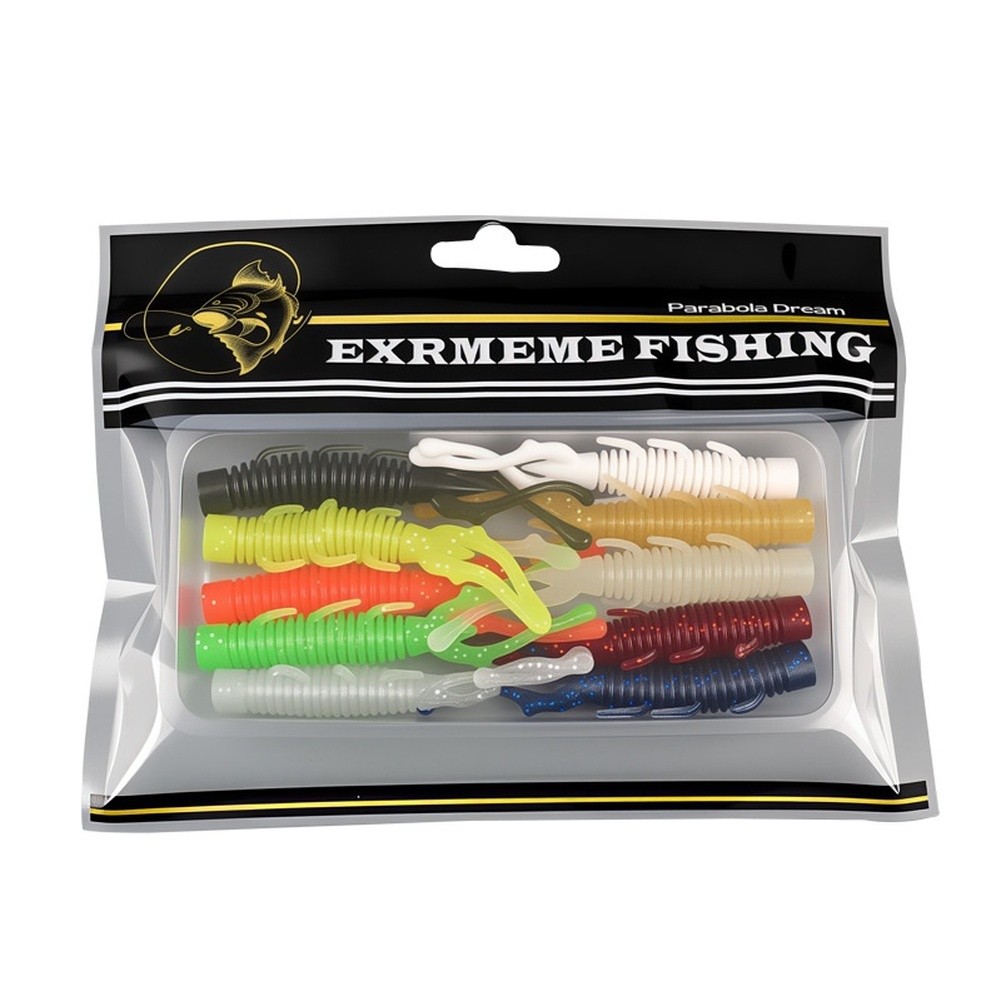 Floating Shrimp Lure 7.5cm 2.5g TPE Soft Bait Pack of 10 for Bass Perch Fishing
