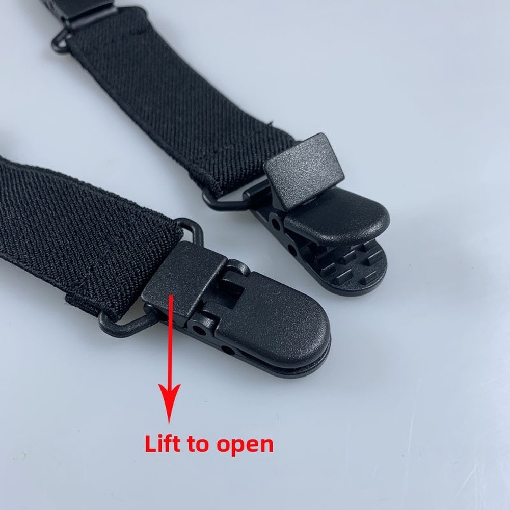 Elastic Boot Clips Pant Leg Straps Adjustable Elastic Strap Alloy Construction