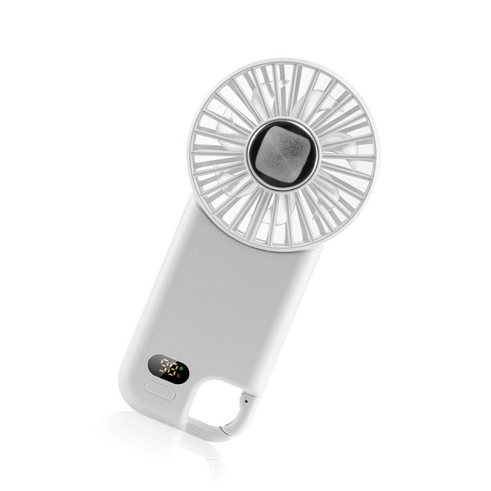 USB Charging Pocket Fan Compact 159x78x32mm ABS for Light Green White