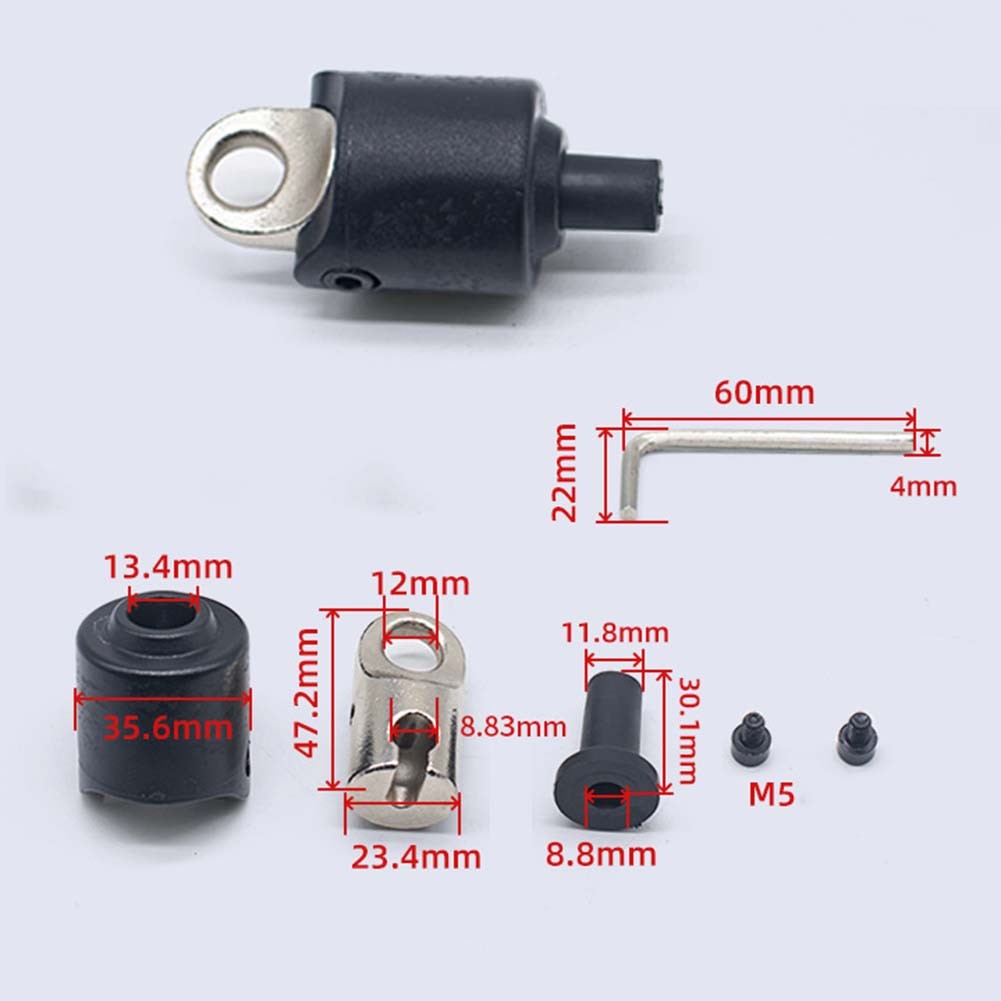 Steel Cable Connector with Rubber Stopper for Gym Pulley Lat Pulldowns