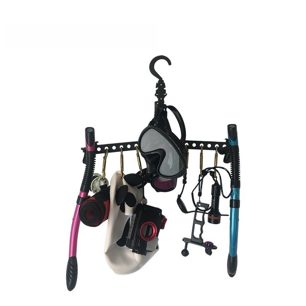 Foldable Scuba Gear Hanger for Dive Computer Flashlight and Accessories