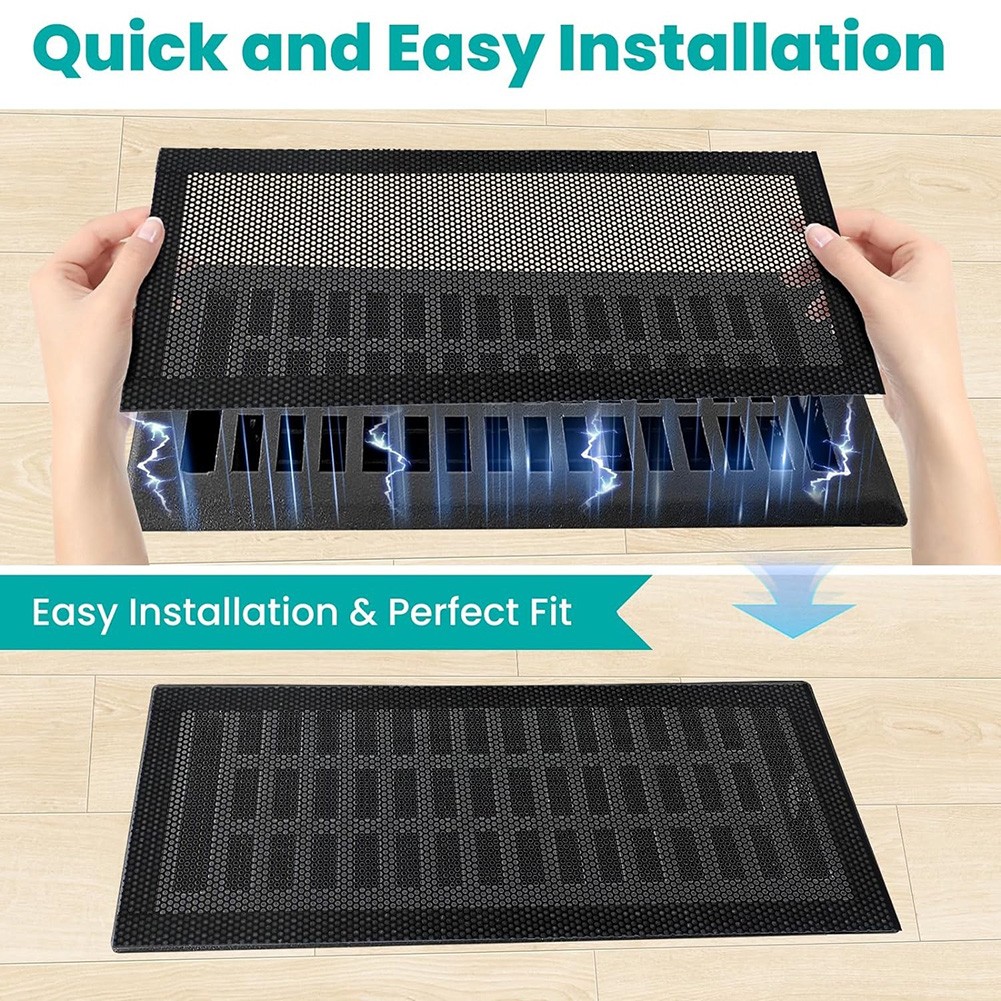 4 Pack Magnetic Vent Covers for Floor Ceiling Registers Rounded Edge Safety