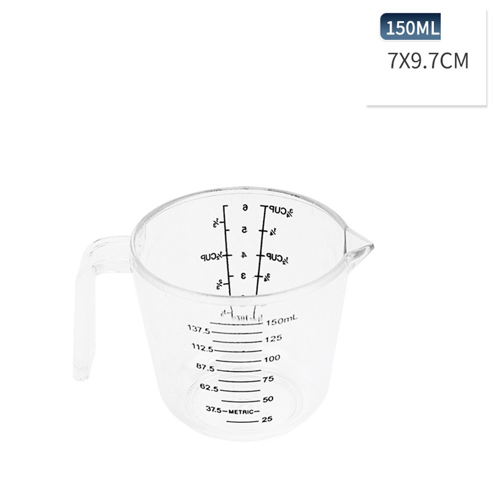Plastic Measuring Cup Set 150 300 600 1000 ML with Smooth Triangular Spout