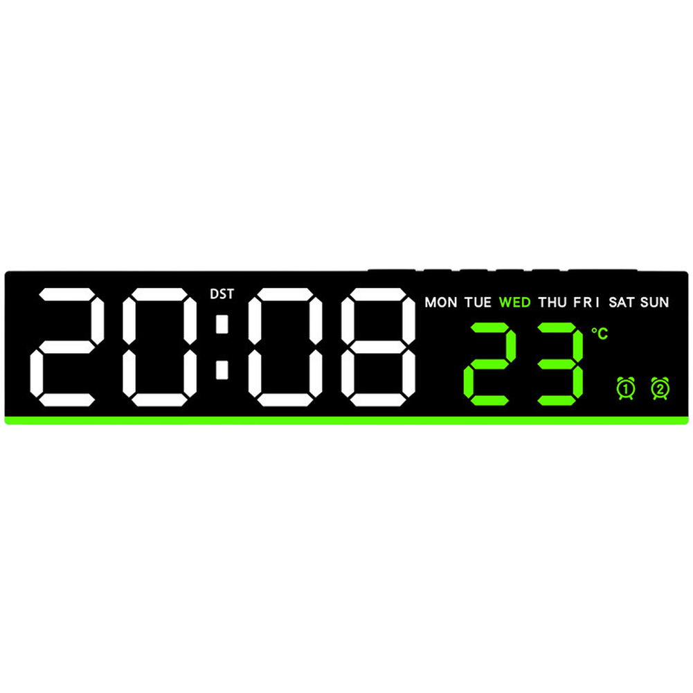 Alarm Clock with LED Display Temp Celsius Fahrenheit Calendar Moon Phase Alarm
