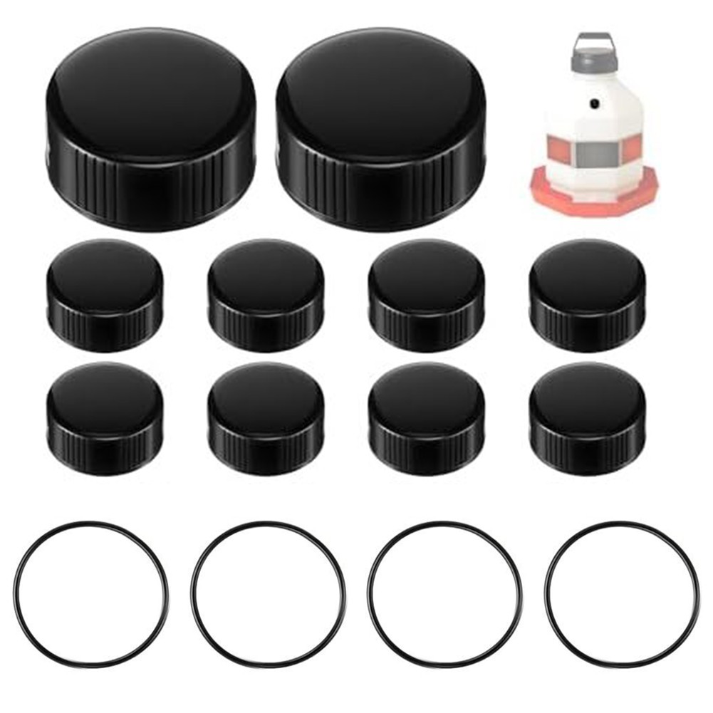 Poultry Fountain Cap Replacement Set 10 Pieces 4 O-Rings for PPF3 PPF5 PPF7