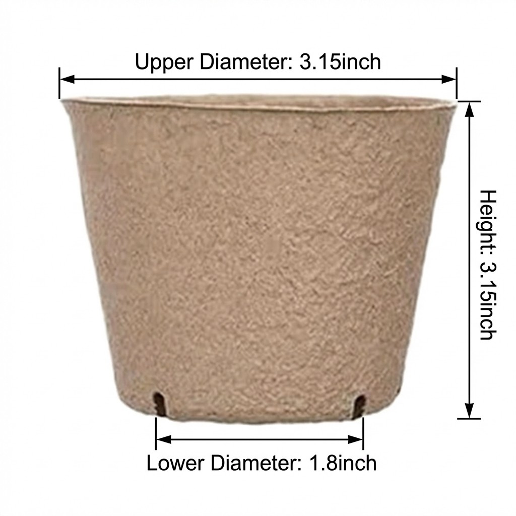8cm Round 4 Hole Cup 10cm Round 4 Hole Cup Biodegradable Planting Pots Set