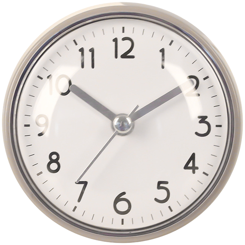 Wall Clock 7.5cm Diameter with Suction Cup and Quartz Movement for Indoor Use
