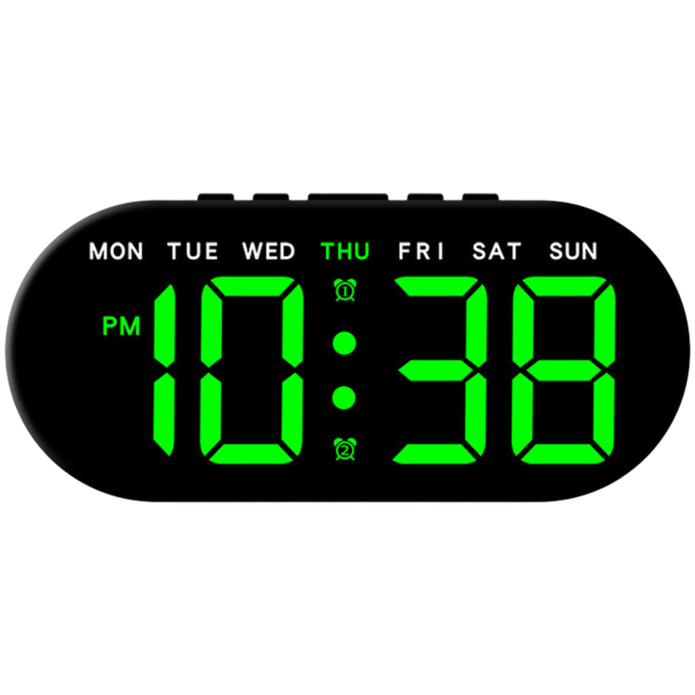 Modern LED Alarm Clock Large Bright Display Adjustable Brightness Ambient Light