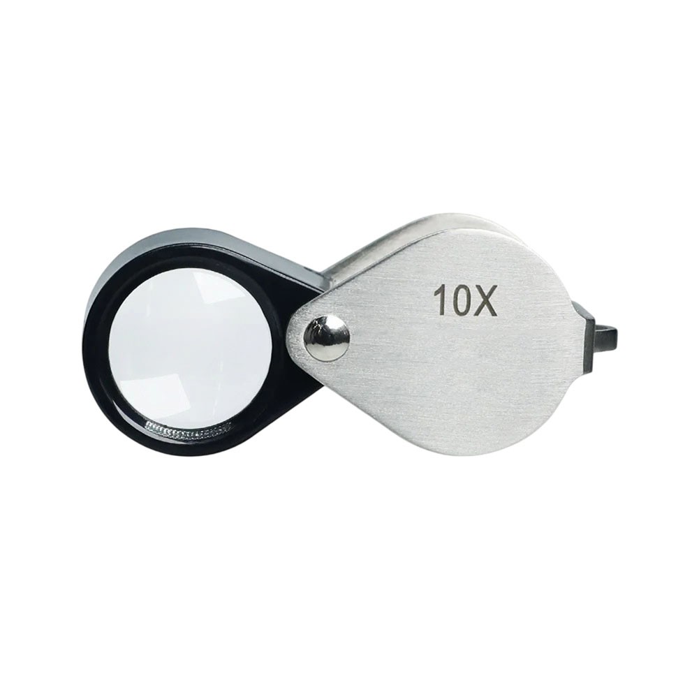 Jewelry Inspection Magnifier Foldable 14x 20x Stainless Steel Construction