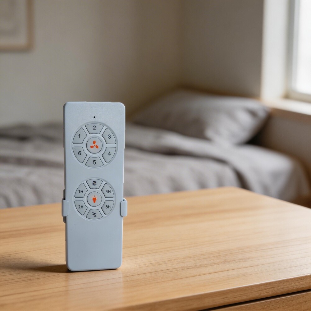 White Plastic Fan Light Remote Control for Inverter Ceiling Fans DJ SQ