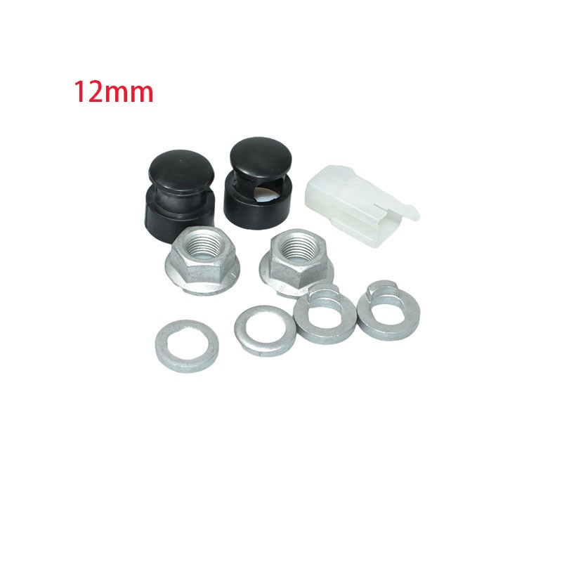 Motor Axle Parts E-bike Hub Nut Kit Lock Washer Spacer Axle Shaft Accessory