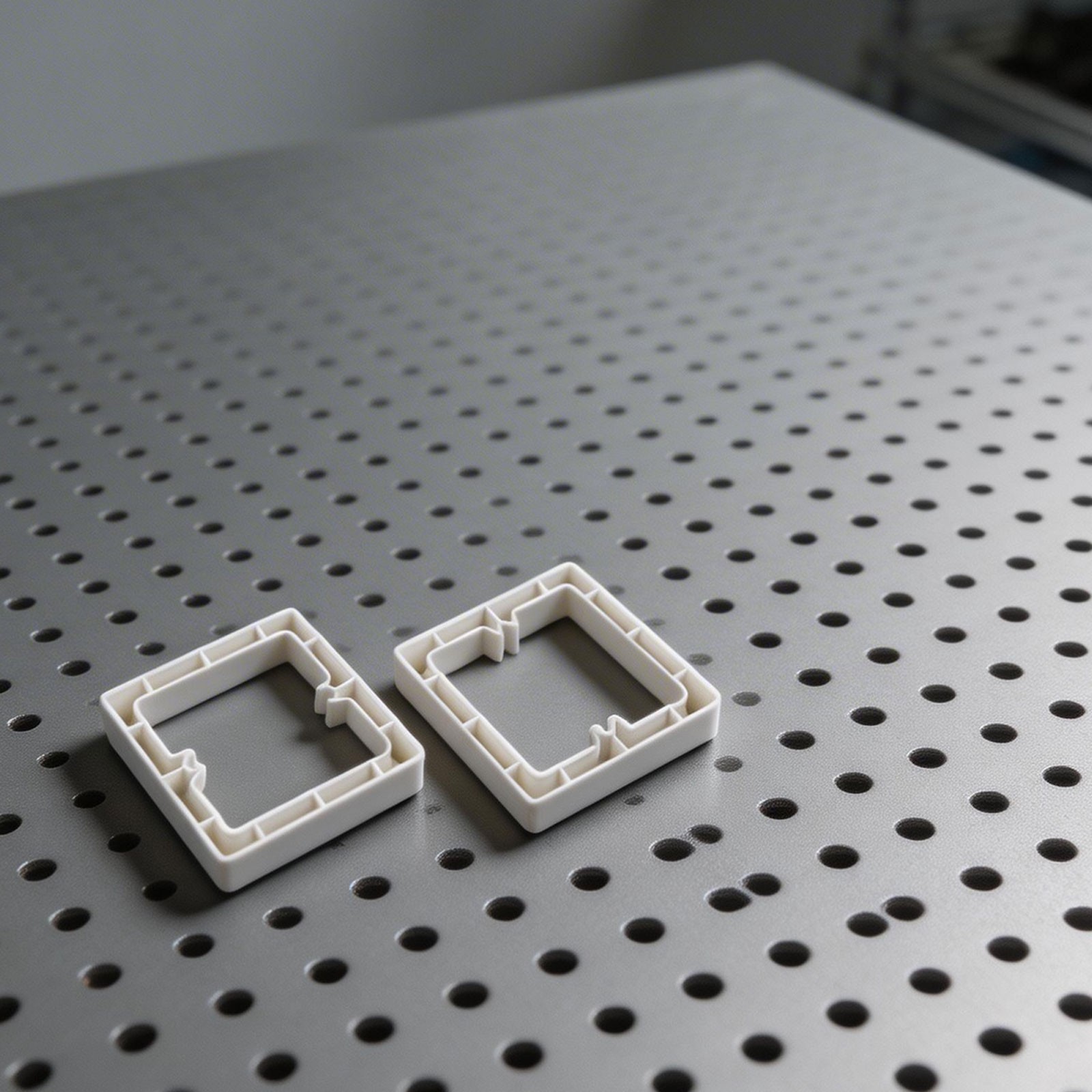 Square Socket Spacer Pair with Screws to Improve Depth in Electrical Boxes