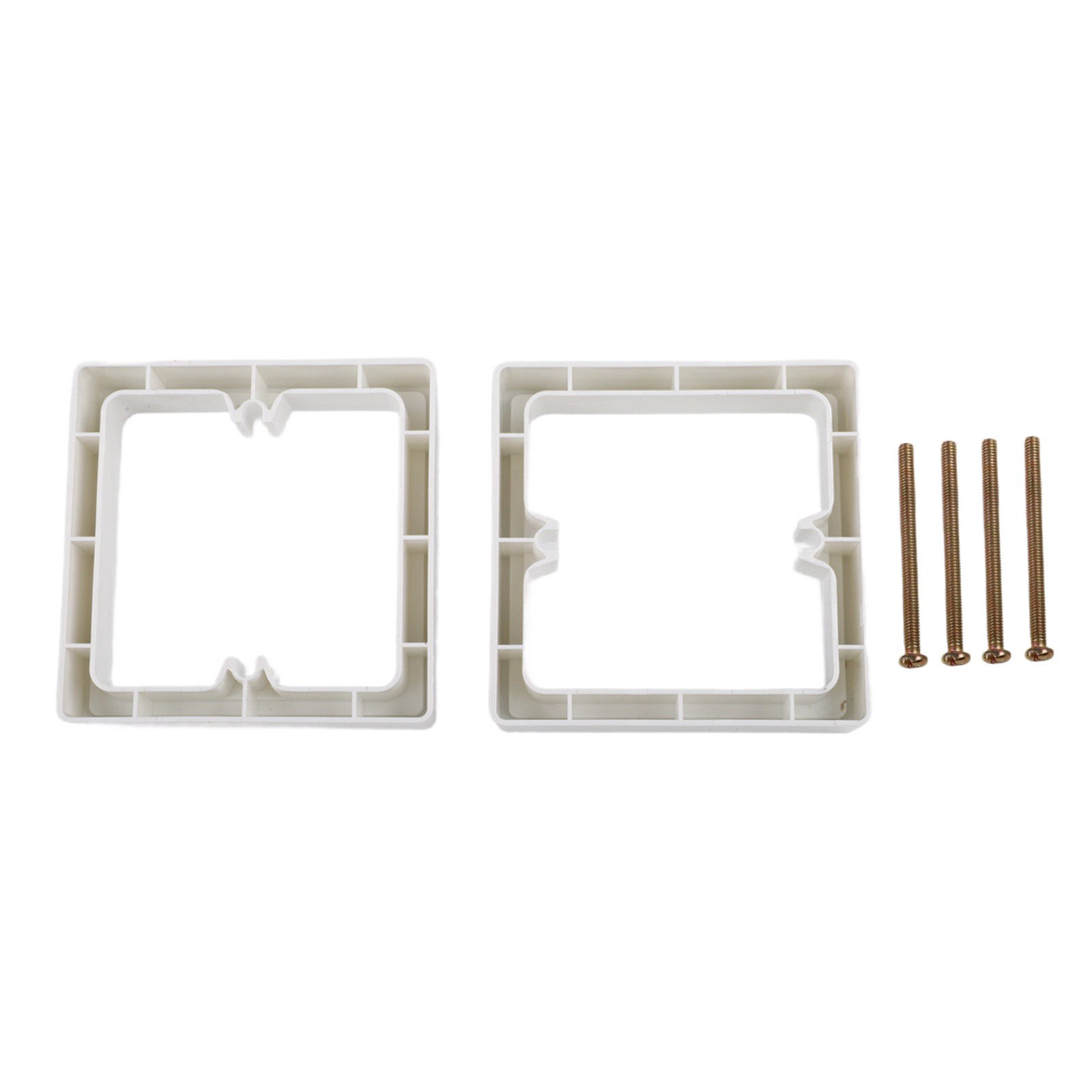 Single Socket Spacer 2 Pack 1 Gang Square with Mounting Fixture Screws
