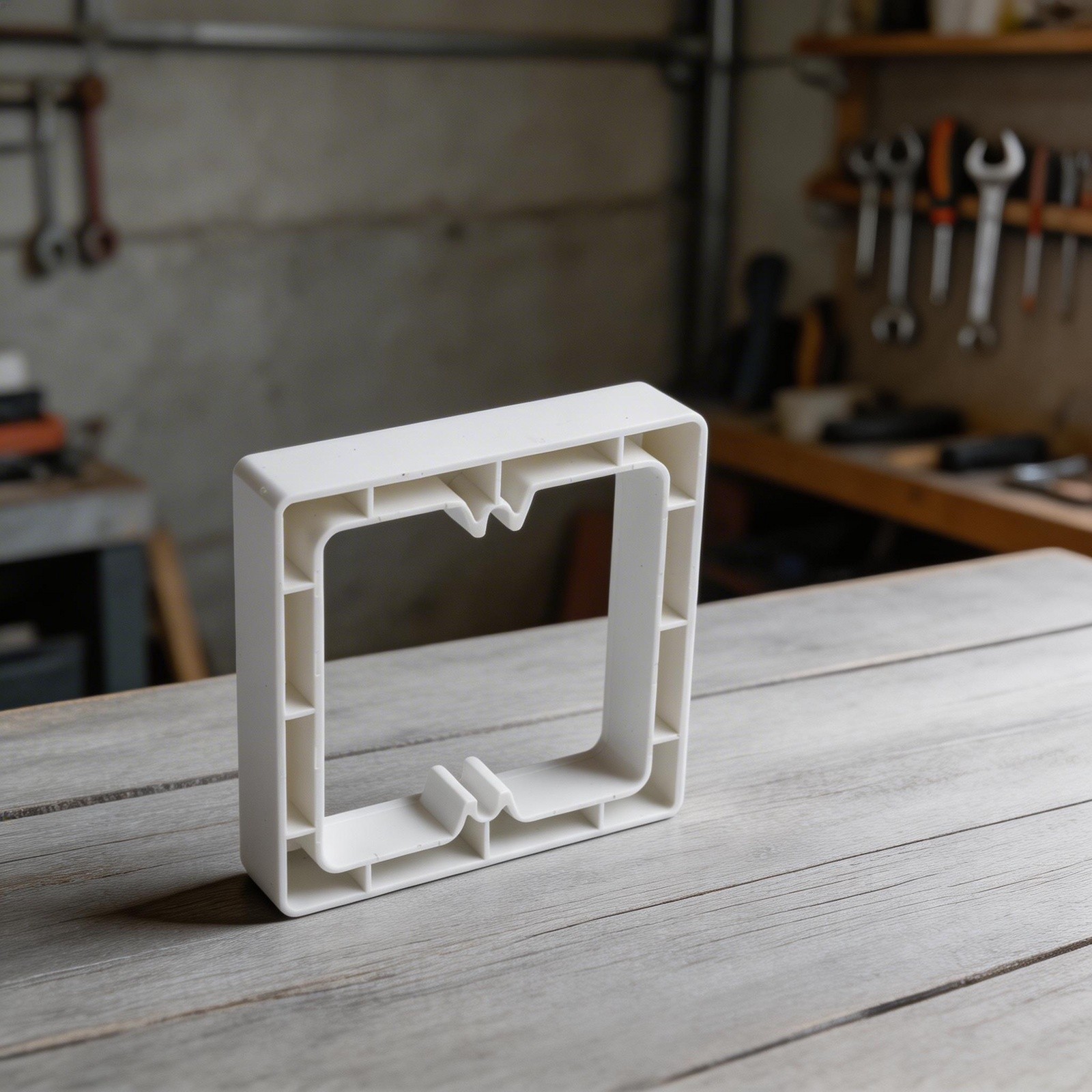 Square Socket Spacer Pair with Screws to Improve Depth in Electrical Boxes