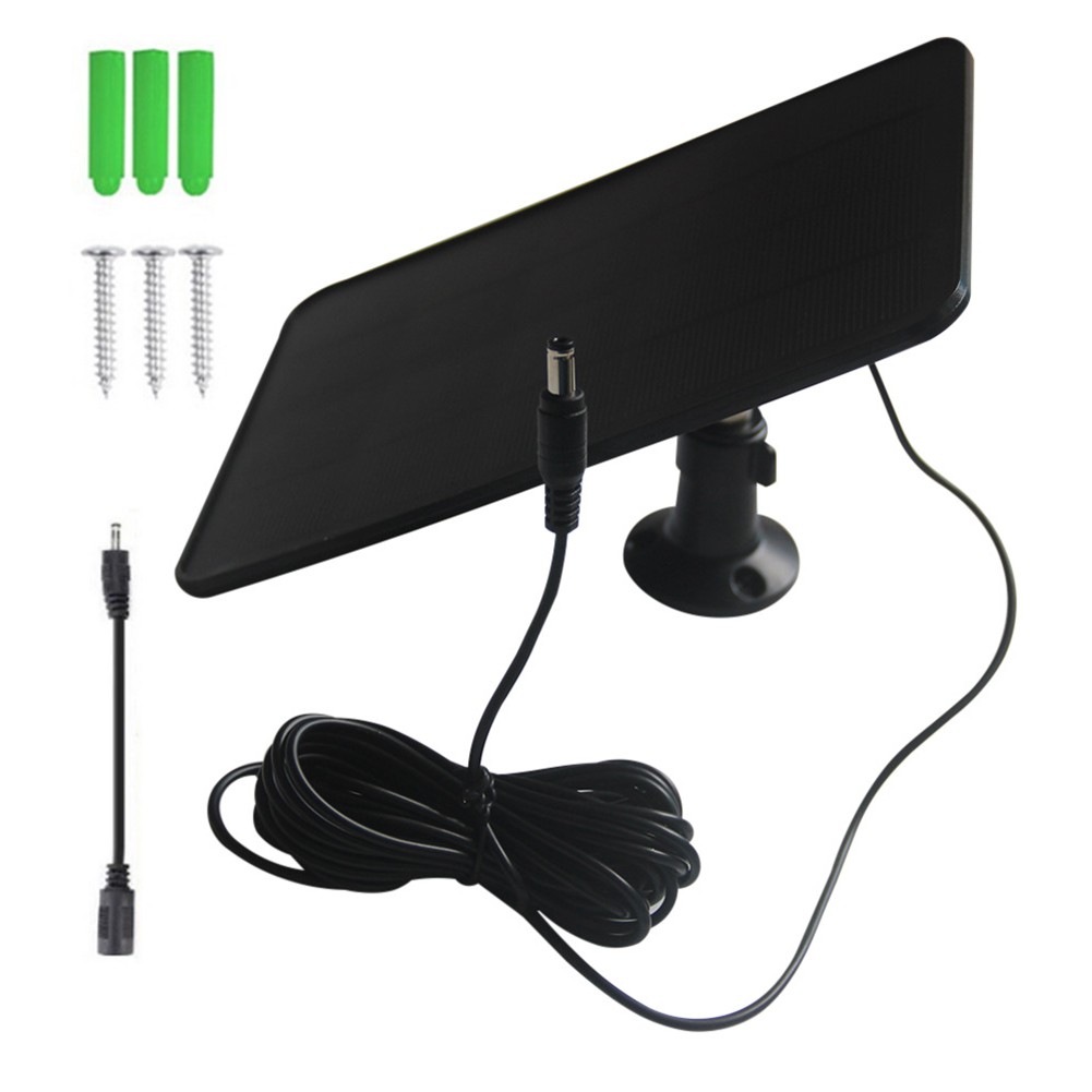 6W Solar Panel Compatible with For Ring Doorbell and For Security Cameras