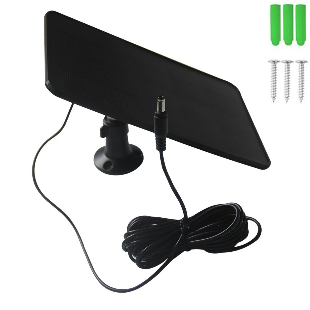 Monocrystalline 6W Solar Panel for 3V 5V Devices Doorbell Camera Power Supply