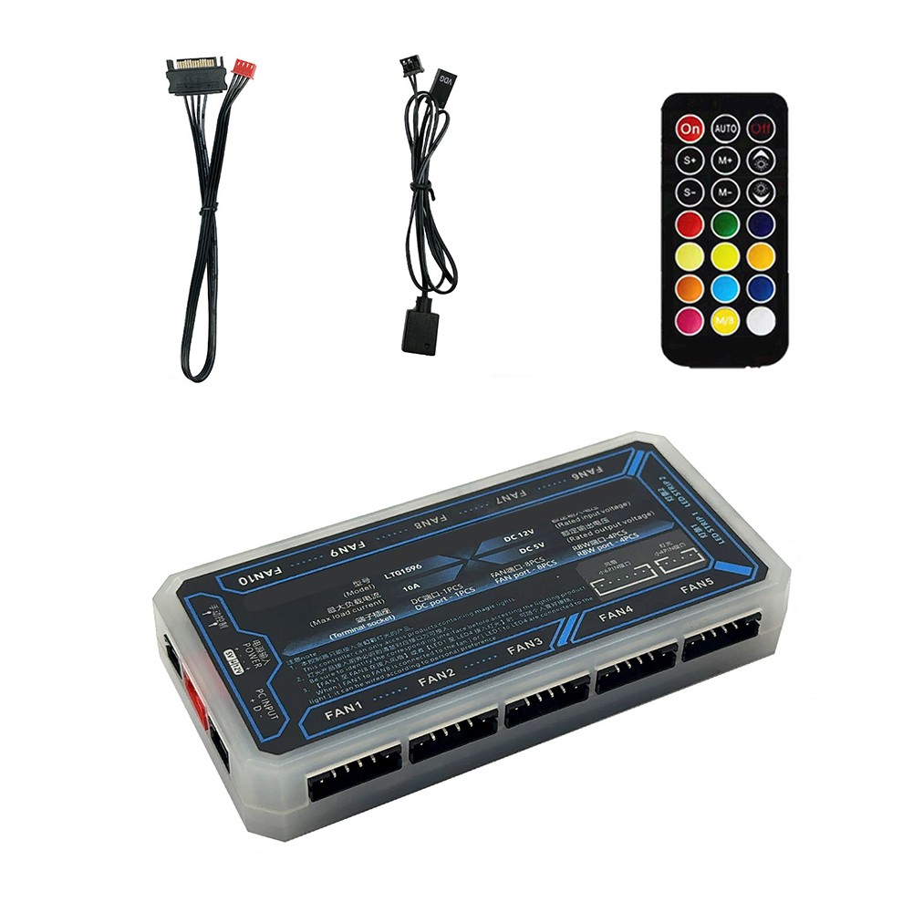ARGB Fan Hub Music Rhythm Control 365 Lighting Modes Dual-mode Control