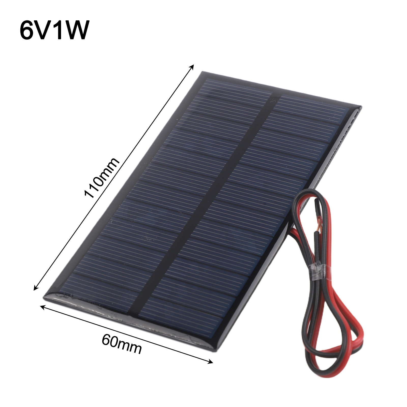 Compact Solar Panel 6V 1W with Cable for Solar Powered Outdoor Projects