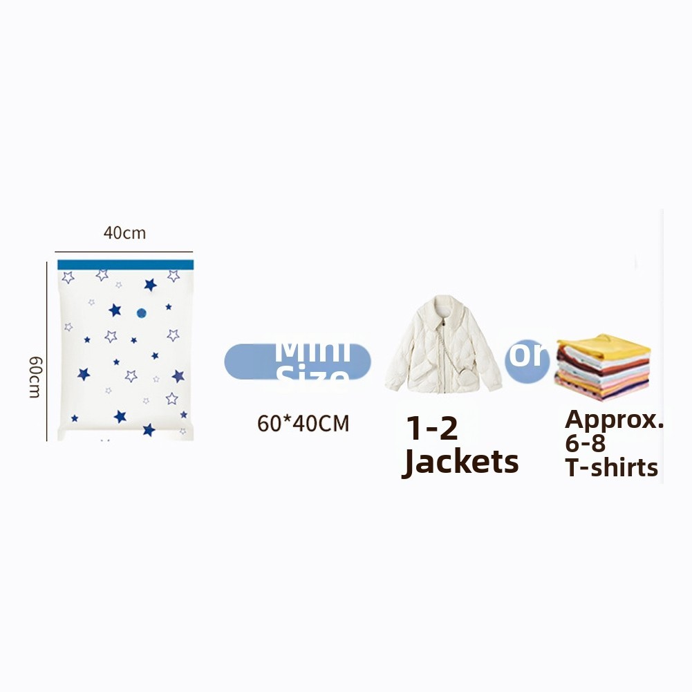 Transparent Foldable Vacuum Bags for Comforters Blankets Pillows Multiple Sizes
