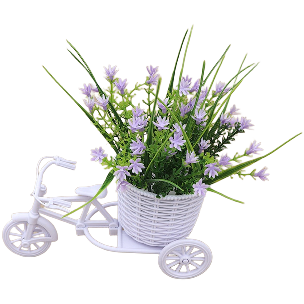 Artificial Silk Flower Cart 21x15x17cm for Wedding Photography Home Decor DIY