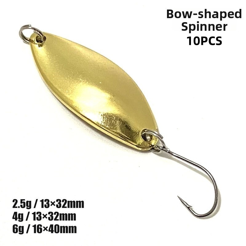 Spinner Spoon Lure 10PCS 32mm 40mm for Bass Pike Trout Jigging Freshwater
