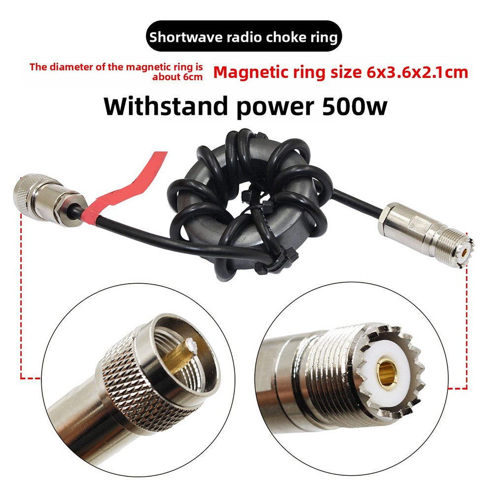 Shortwave Radio Accessory Choke Ring 1.8-54MHz 1:1 Balun for Feed Lines