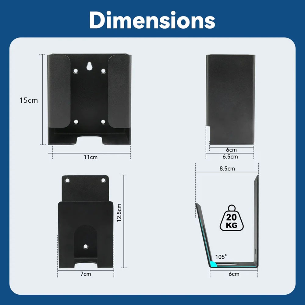 Mobile for For Wallbox Mount Kit EV Charger Cable Organizer J Hook Bracket Set