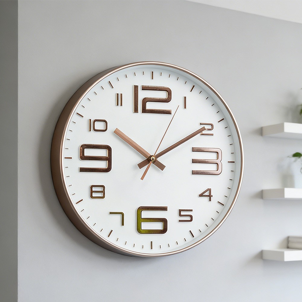 30cm Wall Clock Silent Quartz Operation Stylish Design for Home Office
