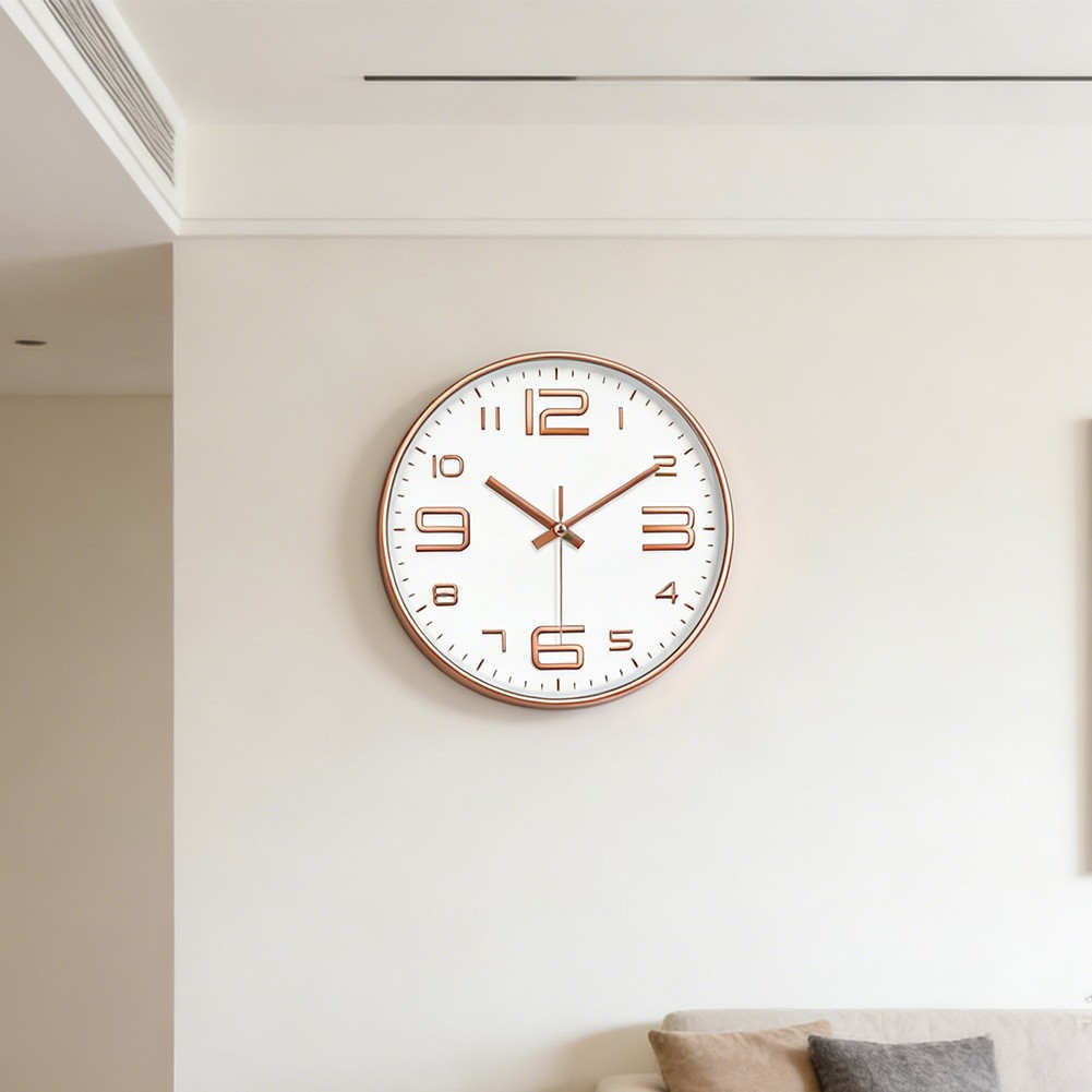 30cm Wall Clock Silent Quartz Operation Stylish Design for Home Office